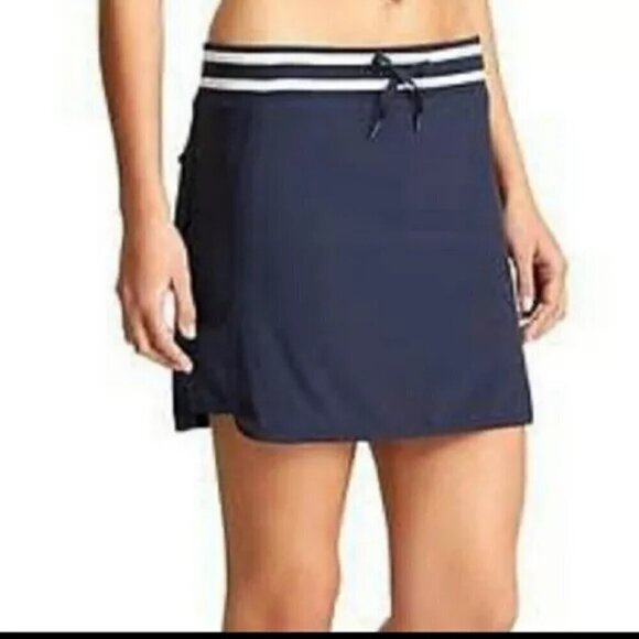 Athleta Sonora Skirt, Navy w/ White Stripes, Size 6 - Picture 1 of 9